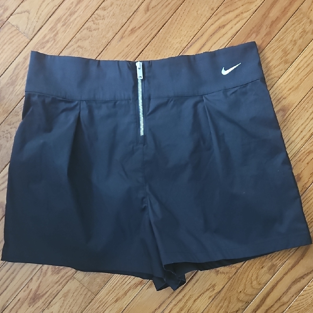 Nike Women's Black Athletic Shorts with Zipper